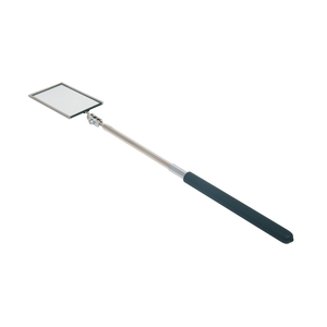 Poste ajustable de acero inoxidable con espejo rectangular